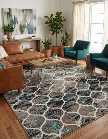 10' x 14' Lattice Frieze Rug