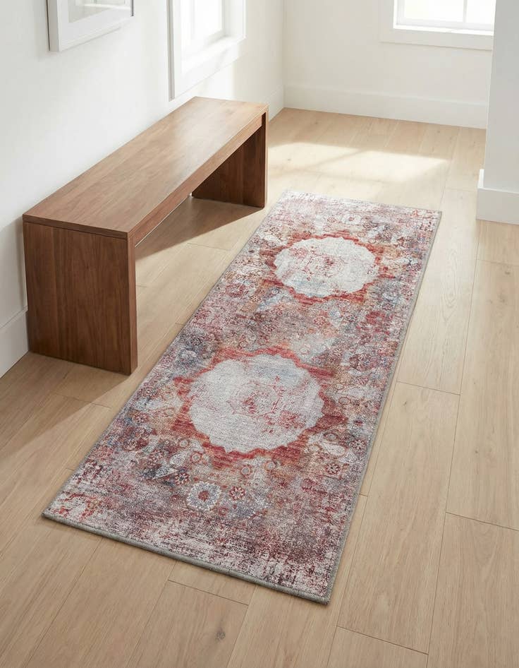 Detail image of 2' x 5'  Washable Yara Runner Rug