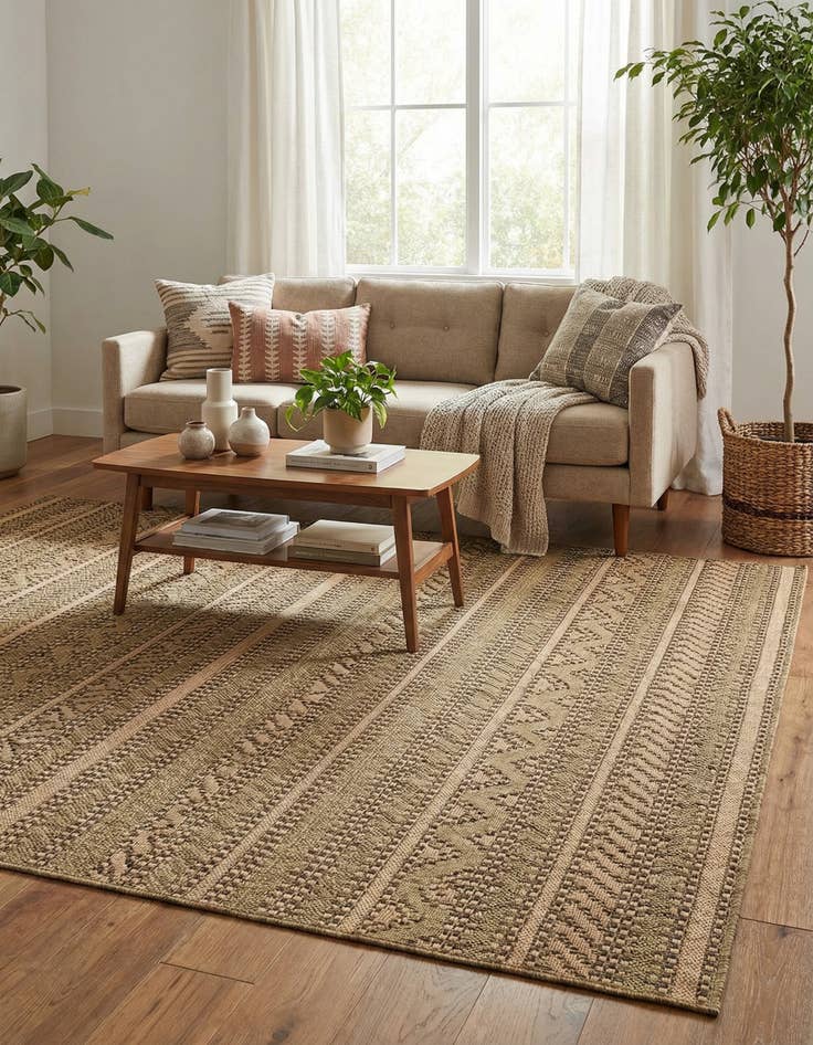 Detail image of 5' x 8' Washable Modern Indoor / Outdoor Rug