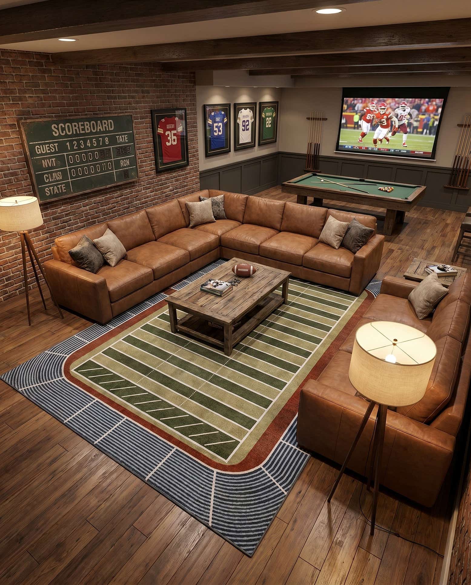 9' x 12' Sports Washable Rug
