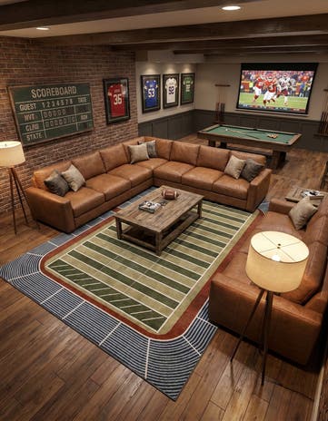 9' x 12' Sports Washable Rug