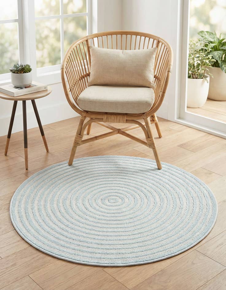 Detail image of 3' x 3' Washable Sabrina Soto Indoor / Outdoor Round Rug
