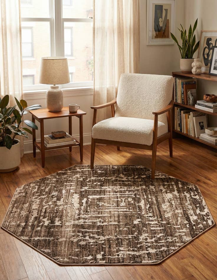 Detail image of 5' 3 x 5' 3 Hermitage Octagon Rug