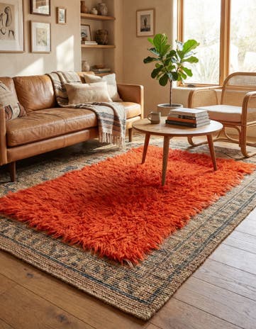 2' 7 x 4' 10 Hand Knotted Moroccan Wool Rug