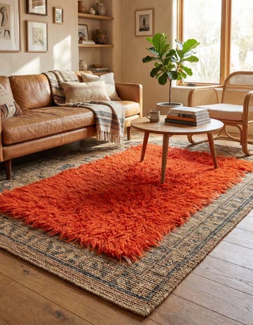 2' 7 x 4' 10 Hand Knotted Moroccan Wool Rug