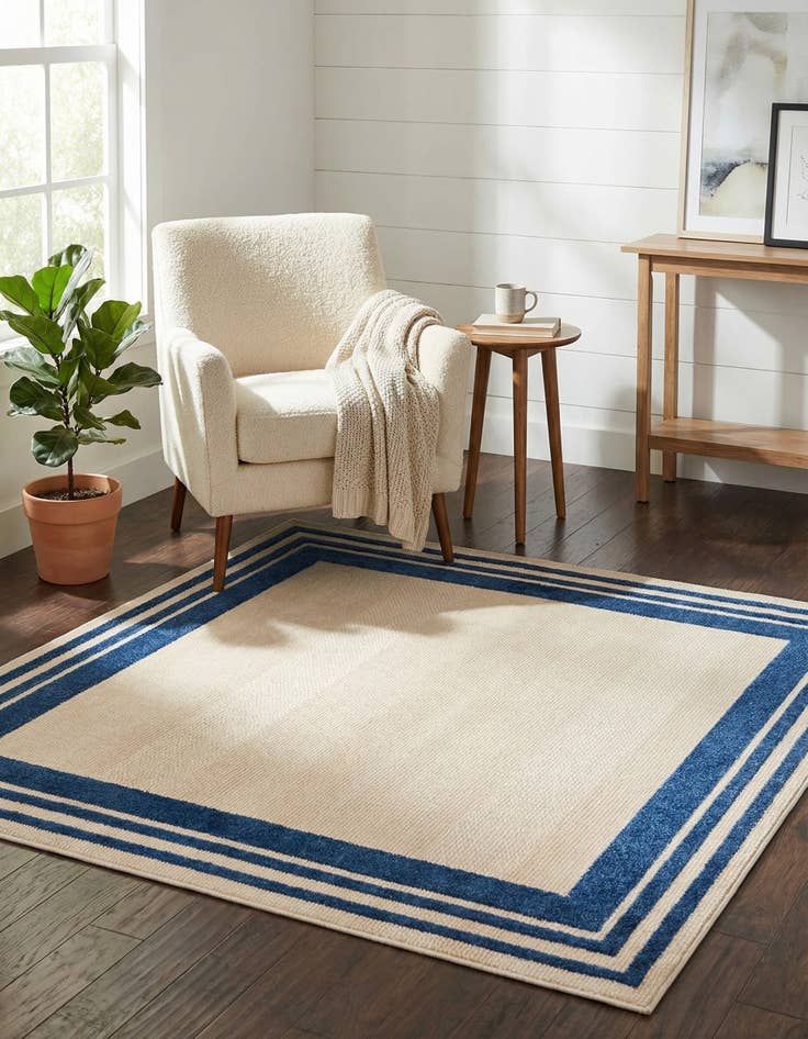 Detail image of 5' 3 x 5' 3  Washable Aruba Indoor / Outdoor Square Rug