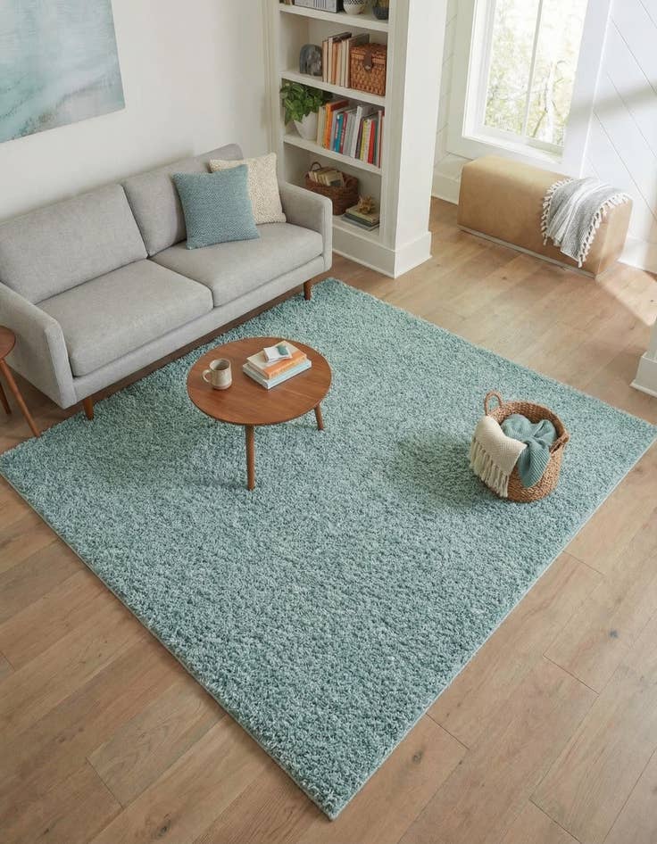 Detail image of 7' x 7' Comfort Solid Shag Square Rug