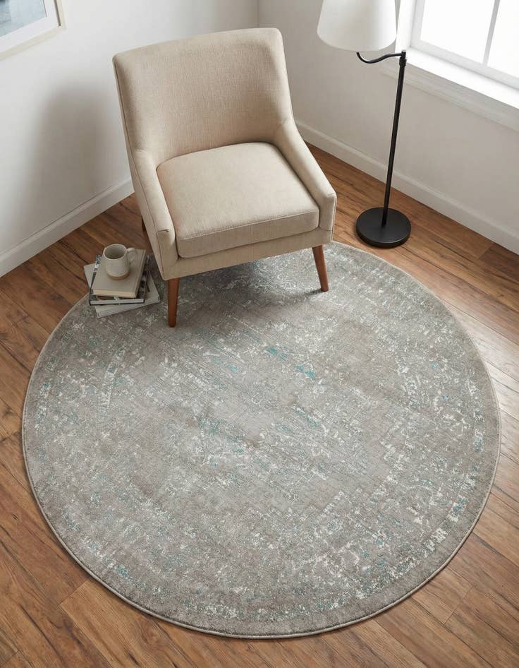 Detail image of 4' x 4' Modern Classical Round Rug
