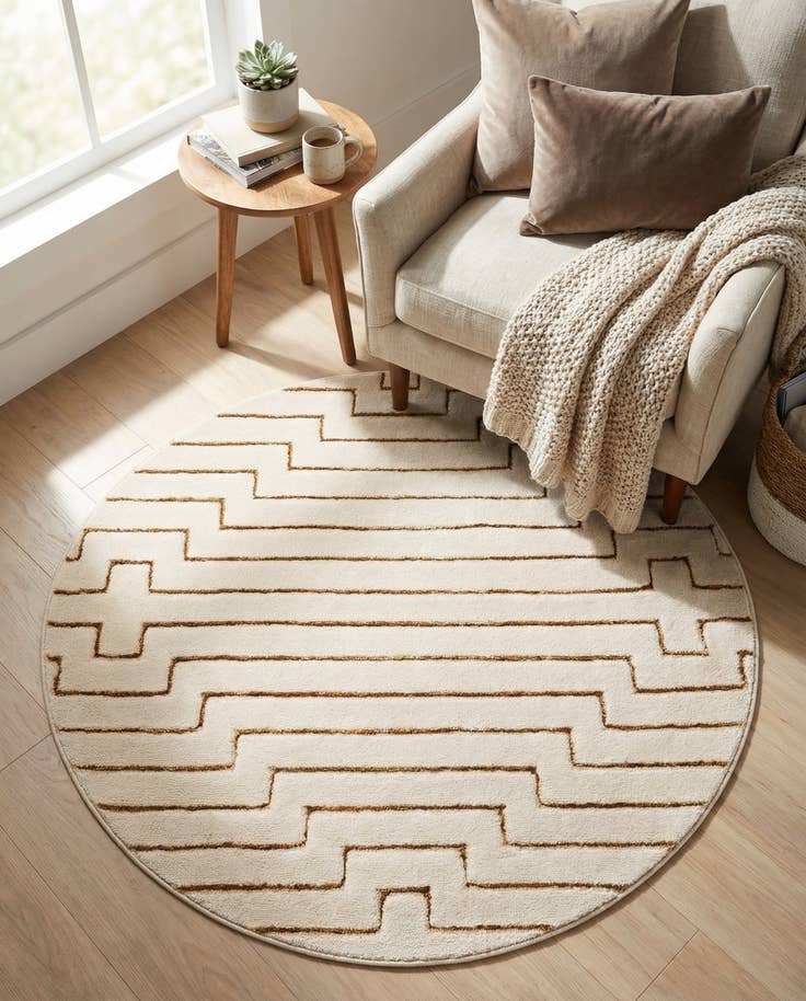 Detail image of 3' x 3' Vogue Geo Round Rug