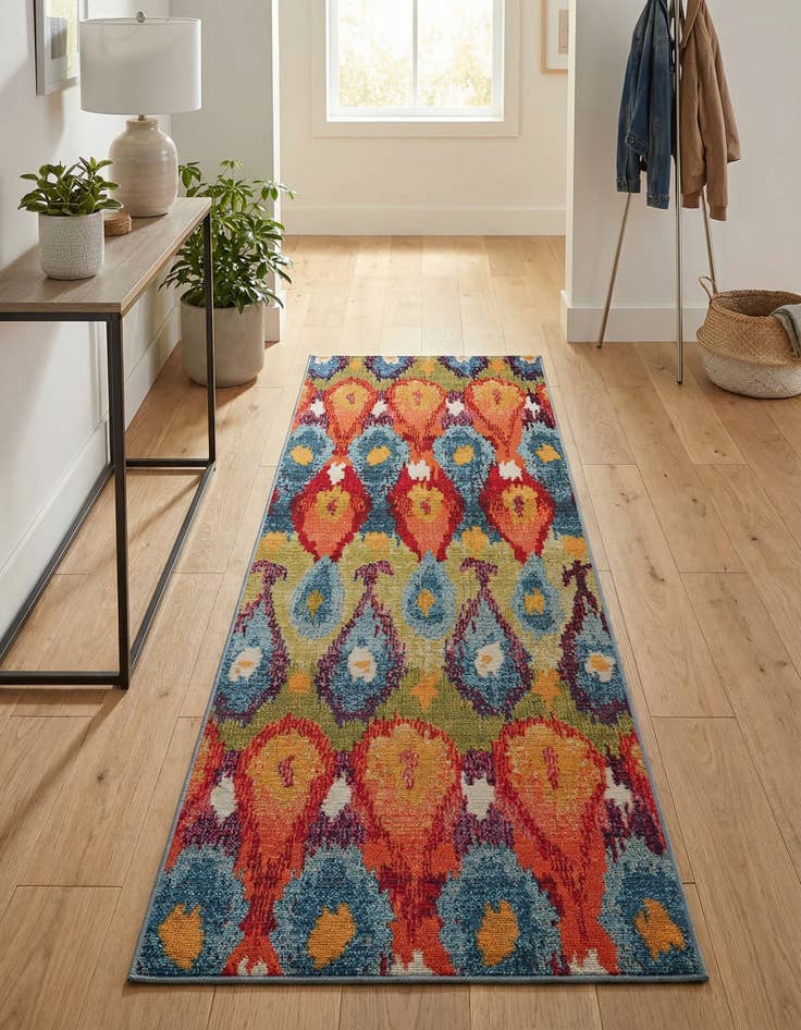Detail image of 2' x 6' Easy-Clean Modern Indoor / Outdoor Runner Rug