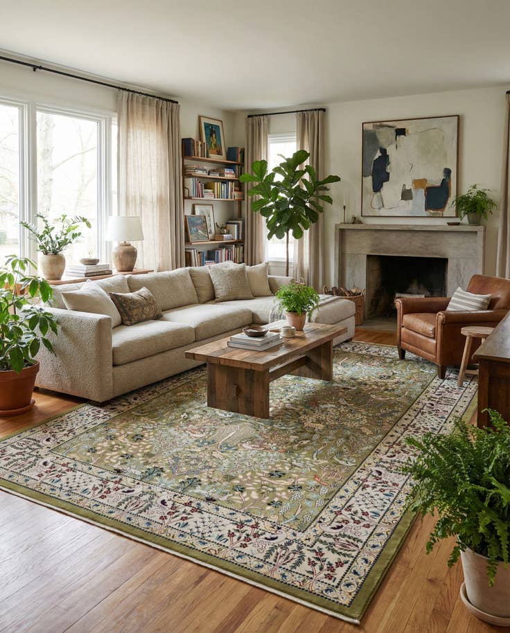 Detail image of 10' x 14' 1 Nain Design Rug