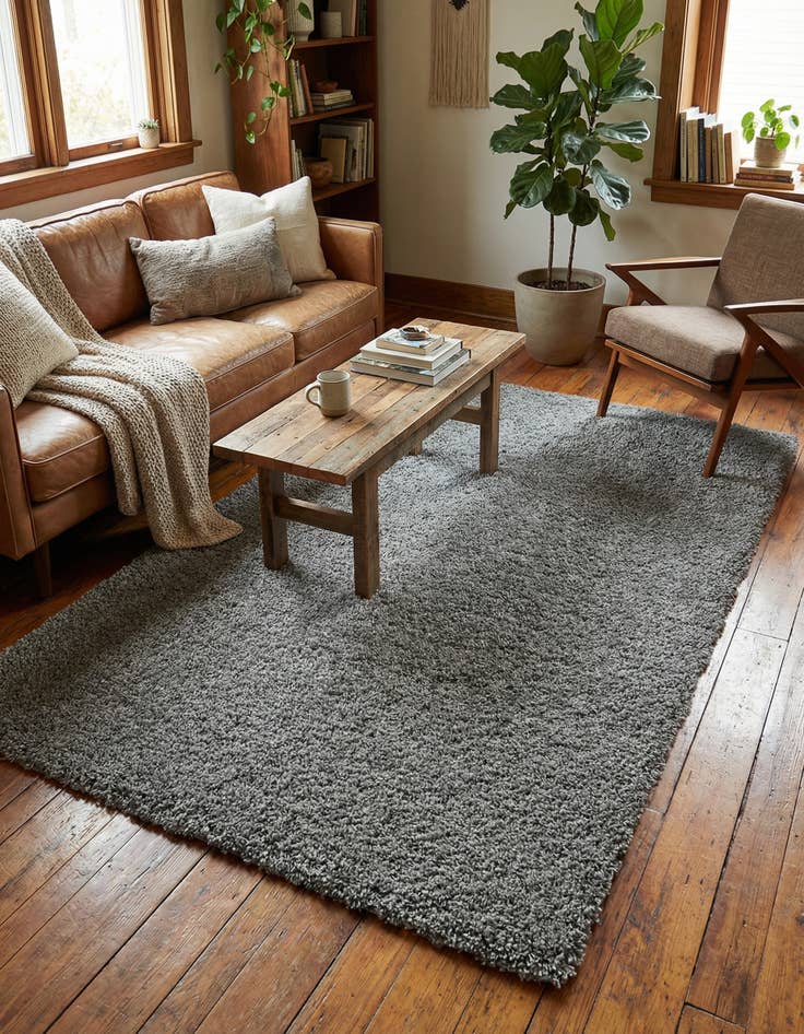 Detail image of  4' x 6' Solid Frieze Rug