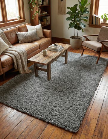 4' x 6' Solid Frieze Rug