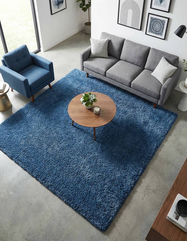 Detail image of 7' 10 x 7' 10 Solid Shag Square Rug