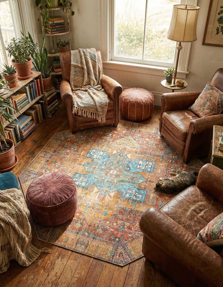 Detail image of  7' 6 x 7' 6 Timeless Octagon Rug