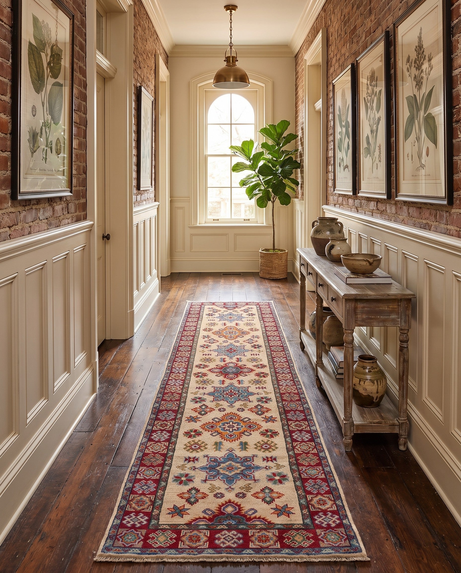 Detail image 3 of 10: 2' 6 x 9' 10 Hand Knotted Kazak Runner Rug