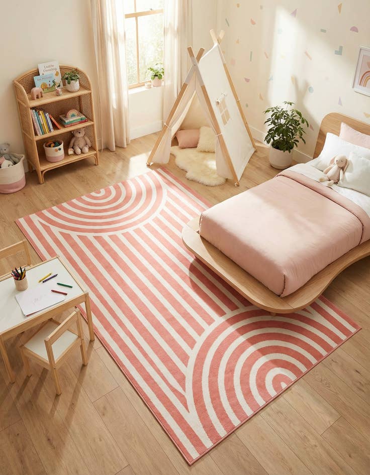 Detail image of 5' 3 x 8' Whimsy Kids Rug