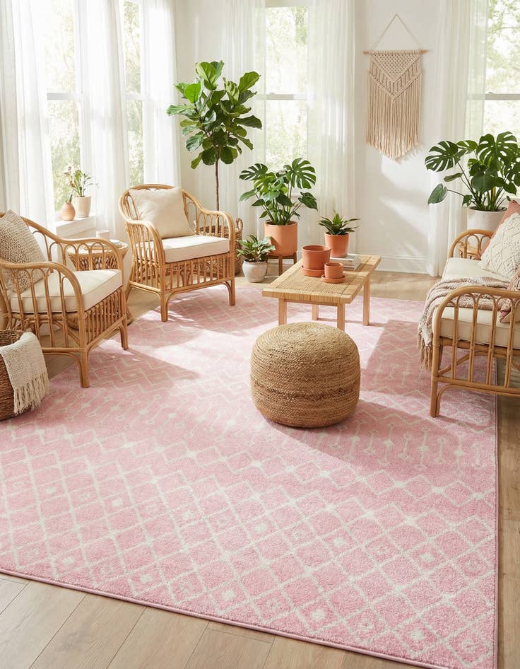 Detail image of 9' x 12' Moroccan Trellis Rug