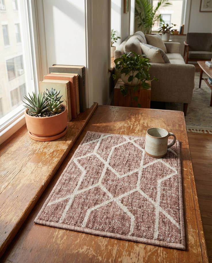 Detail image of 1' 4 x 1' 4 Eco Trellis Sample Rug