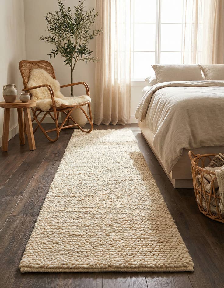 Detail image of 2' x 8'  Hand Woven Haka Deluxe Shag Runner Rug