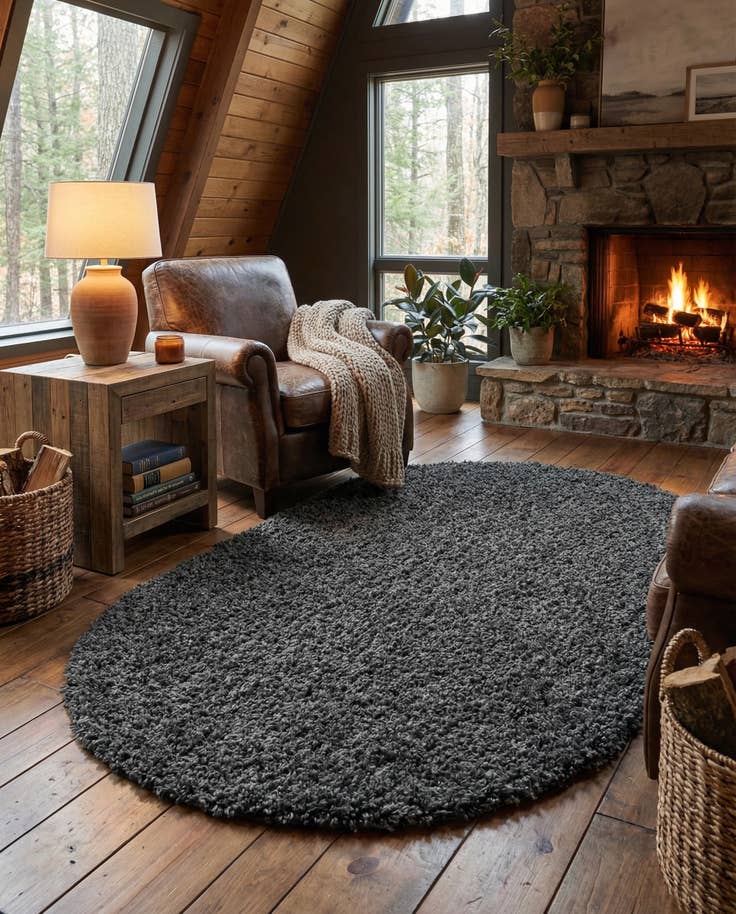 Detail image of 5' 3 x 8' Zermatt Shag Oval Rug