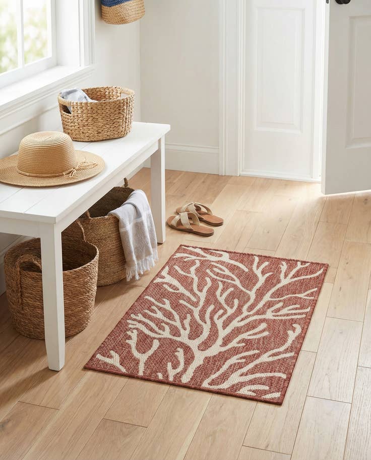 Detail image of 2' x 3' Easy-Clean Coastal Indoor / Outdoor Rug