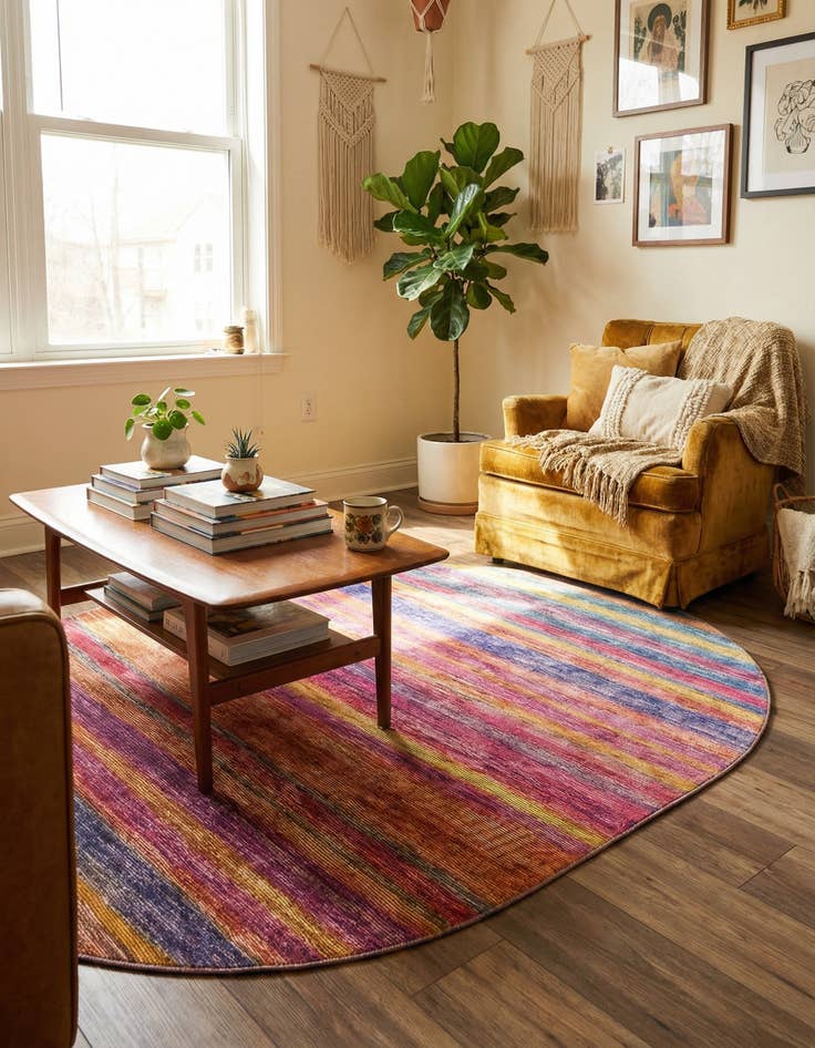 Detail image of 5' x 8' Asha Oval Rug