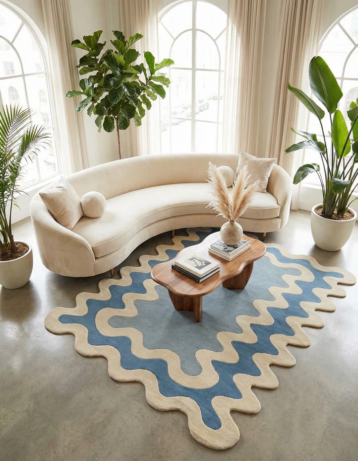 7' 10 x 10' Happy Rugs Wiggles Wool