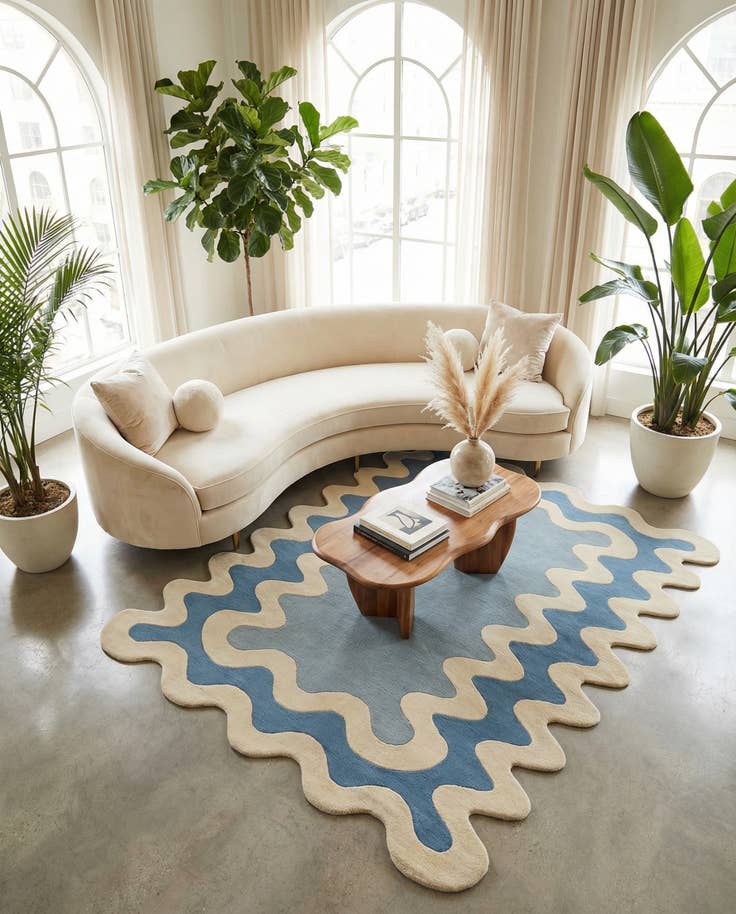 Detail image of 7' 10 x 10' Happy Rugs Wiggles Wool