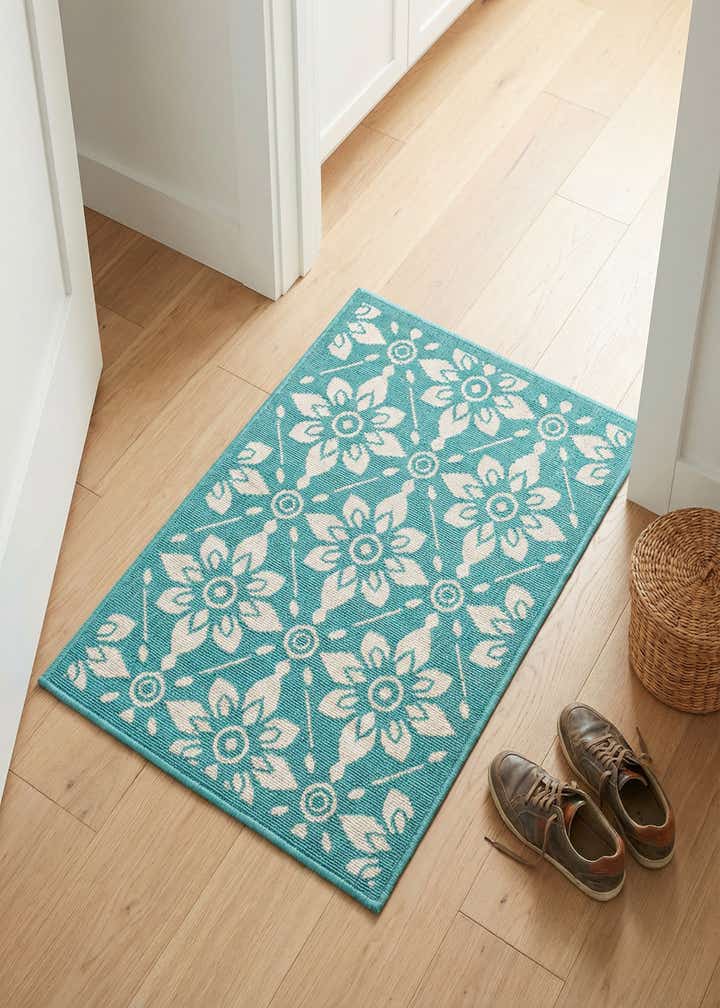 2' x 3' Easy-Clean Trellis Indoor / Outdoor Rug