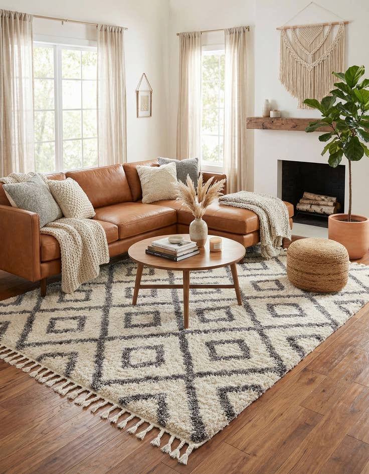 Detail image of 8' x 10' Athena Shag Rug