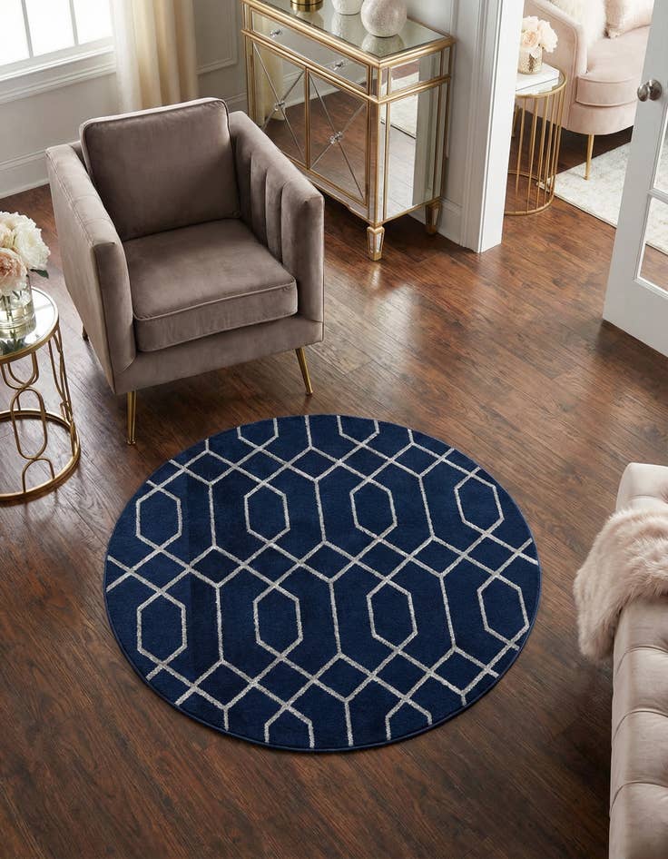 Detail image of 3' x 3'  Marilyn Monroe&trade; Glam Trellis Round Rug