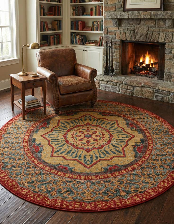 Detail image of 8' x 8' Amina Round Rug
