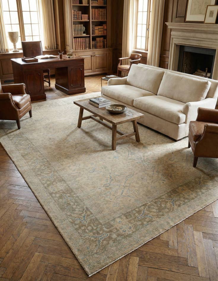 Detail image of 11' 9 x 14' 7 Hand Knotted Ziegler Oriental Rug