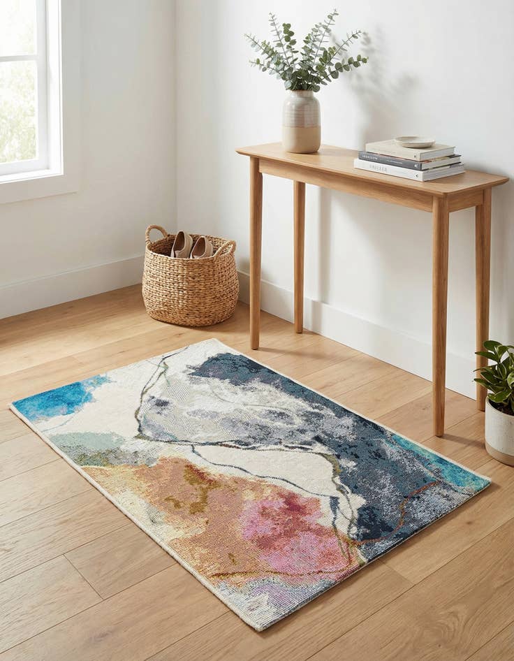 Detail image of 2' x 3' 1 Easy-Clean Modern Indoor / Outdoor Rug