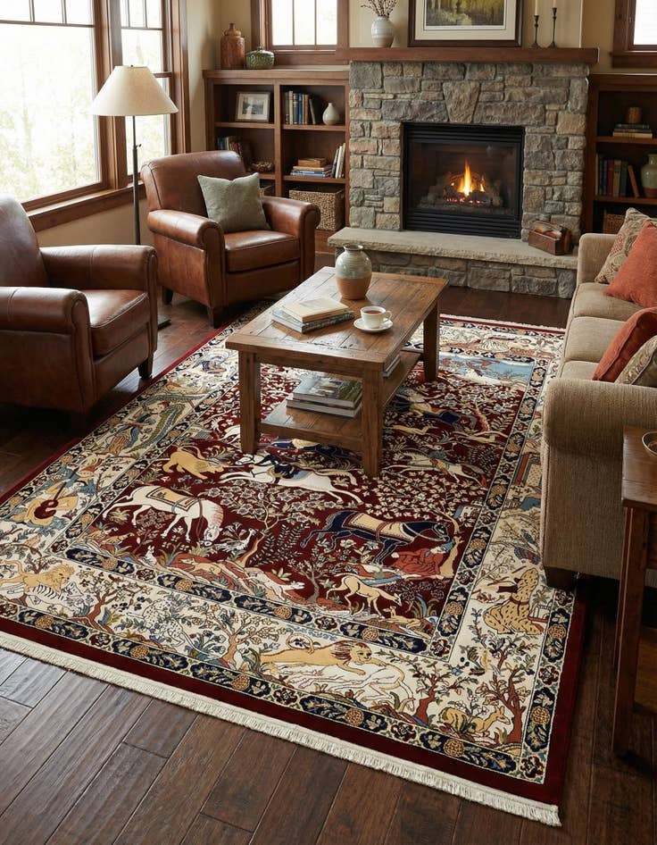 Detail image of 7' 10 x 10' Nain Design Rug