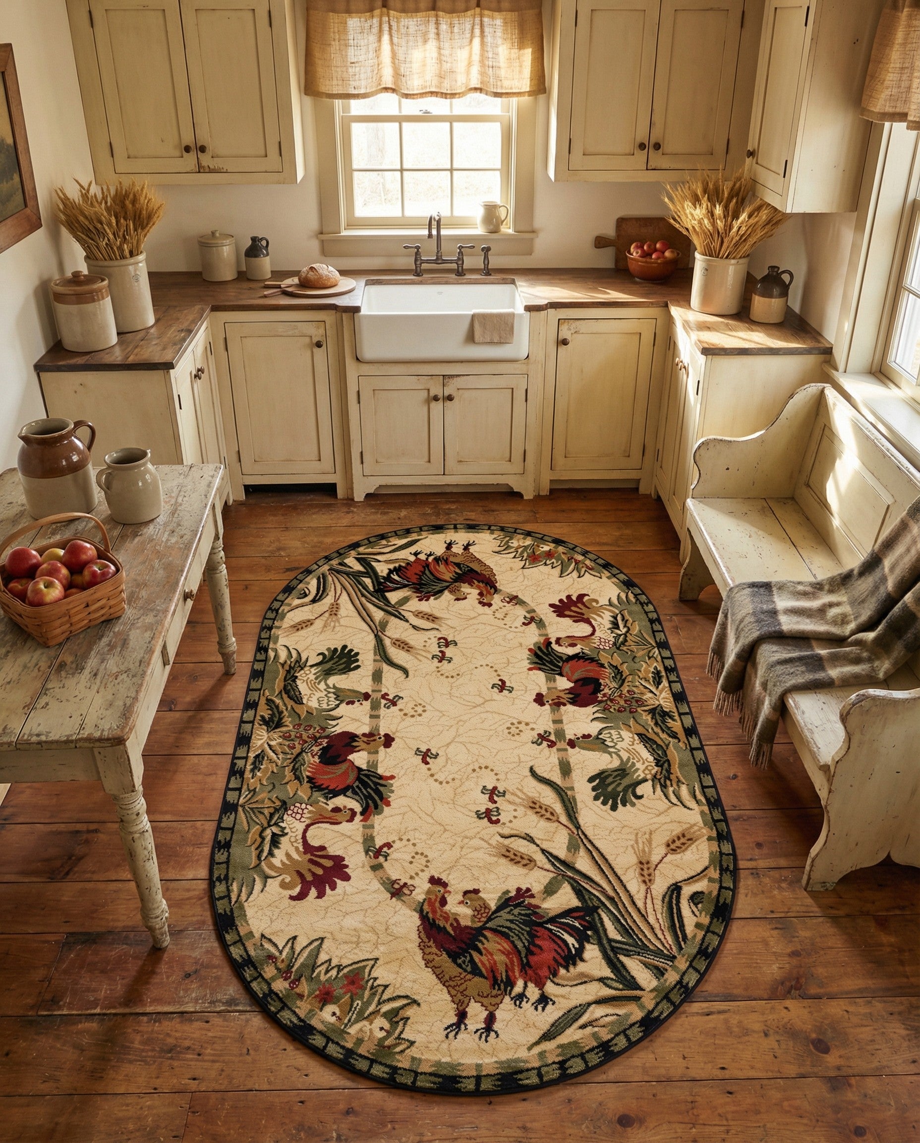 3' x 5' 3 Country Oval Rug