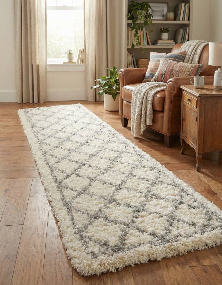 Detail image of 2' 7 x 10' Infinity Shag Runner Rug