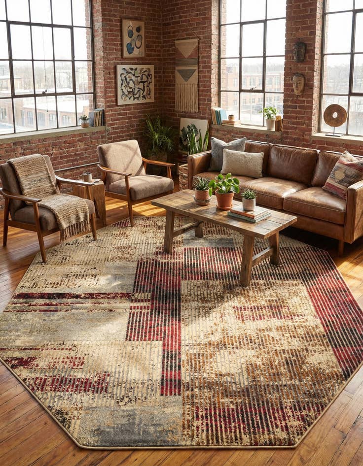 Detail image of 8' x 8' Saturn Octagon Rug