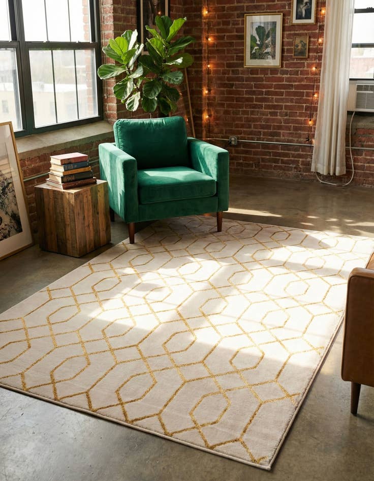 Detail image of 4' x 6' Marilyn Monroe&trade; Glam Trellis Rug