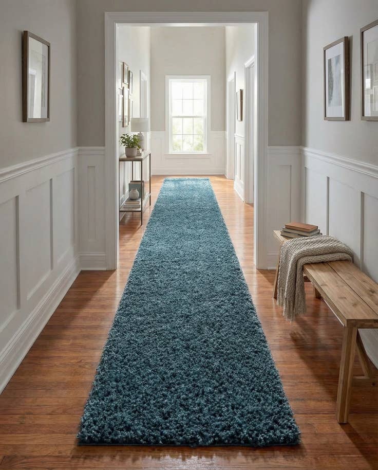 Detail image of 2' 7 x 20' Zermatt Shag Runner Rug