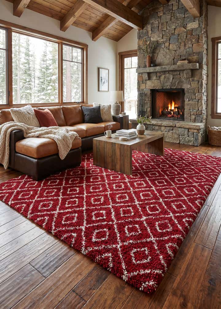 10' 8 x 14' Trellis Shag Rug