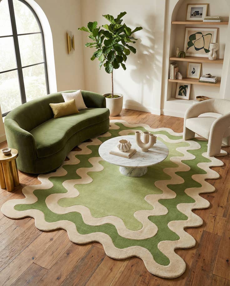 Detail image of 7' 10 x 10' Happy Rugs Wiggles Wool