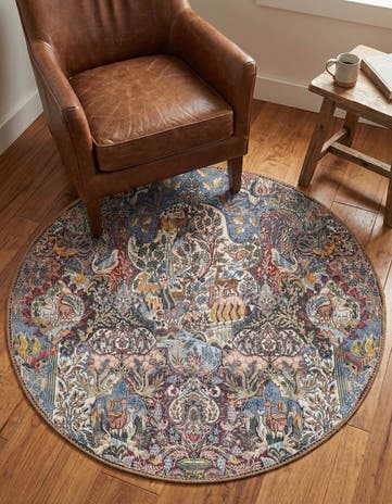 3' 6 x 3' 6 Washable Timeless Round Rug