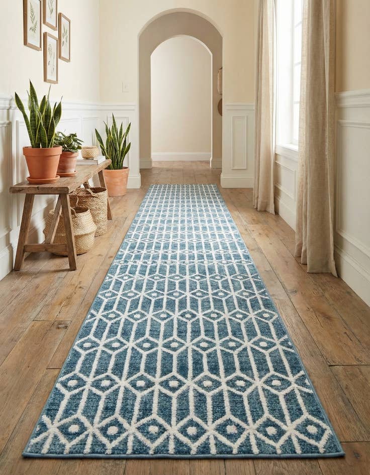 Detail image of 3' x 19' 8 Lattice Trellis Runner Rug