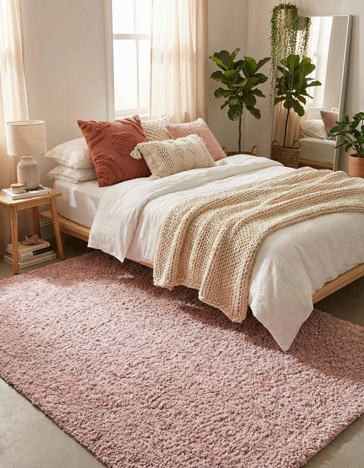 Detail image of 5' 3 x 8' Soft Solid Shag Rug