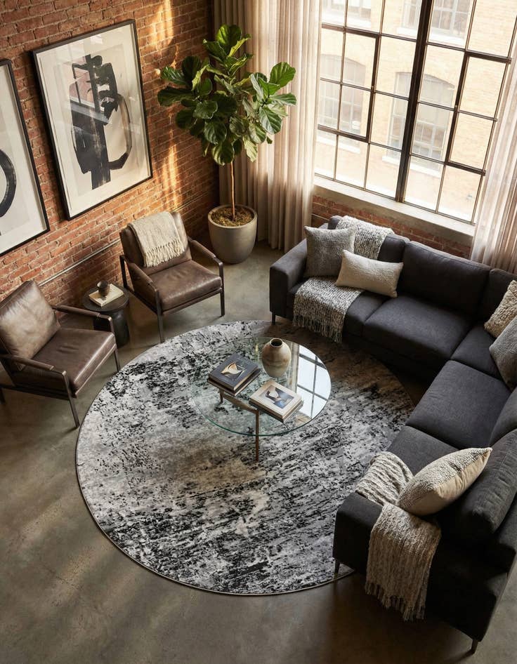 Detail image of 7' 10 x 7' 10 Leipzig Round Rug