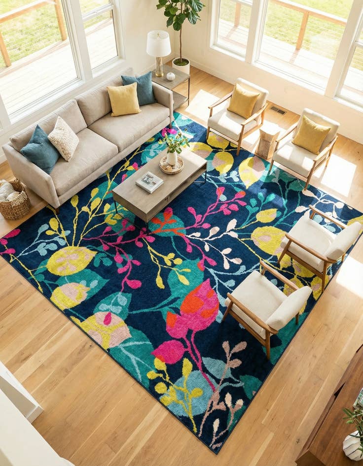 Detail image of 10' x 10' Azalea Square Rug