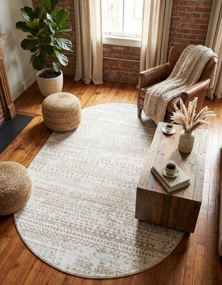 Detail image of  5' 3 x 8' Hermitage Oval Rug