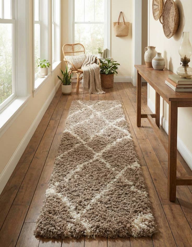 Detail image of 2' x 8' Infinity Shag Runner Rug